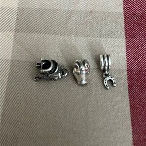 Pandora Sterling Silver equestrian Charm Set